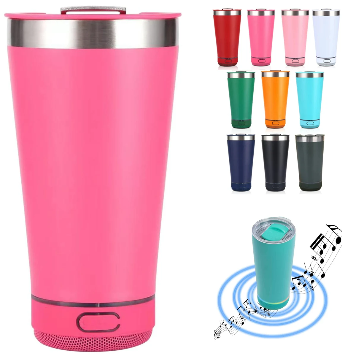 16Oz Insulated Tumbler with Integrated Wireless Speaker 1