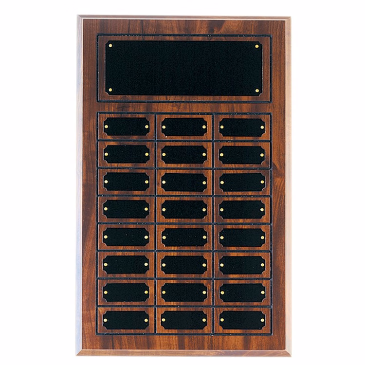 24 Plate Cherry Finish Perpetual Plaques
