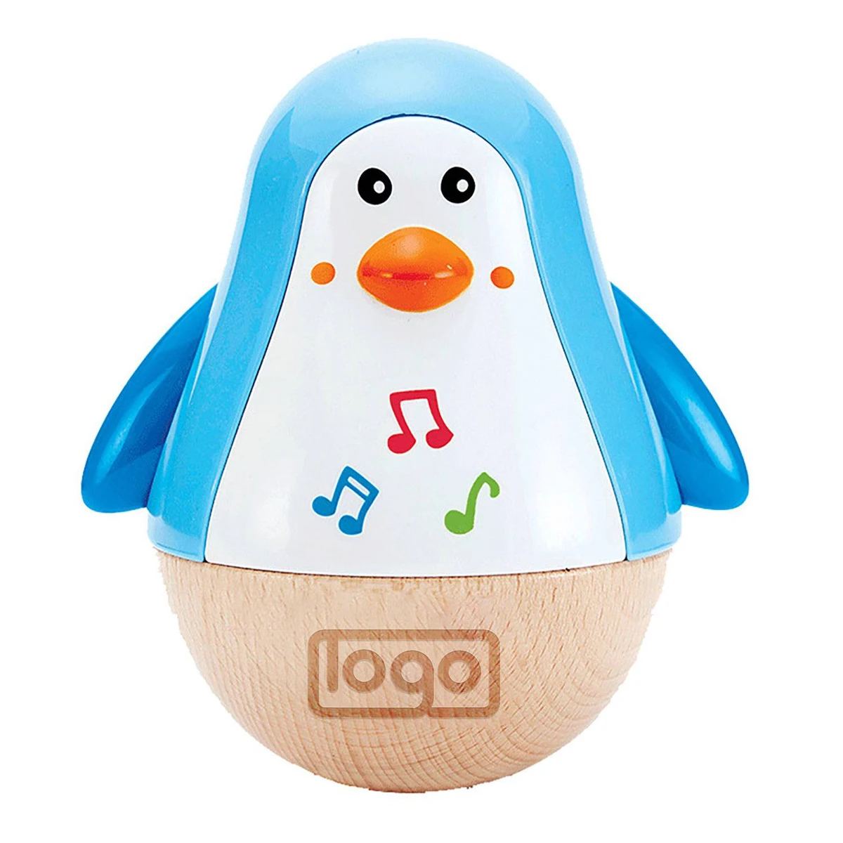 Baby Wooden Musical Penguin Wobbly Toy 1