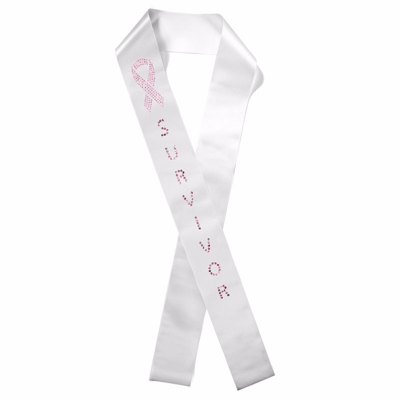 4" Badge Satin Sash - 83" Long - Sparkle
