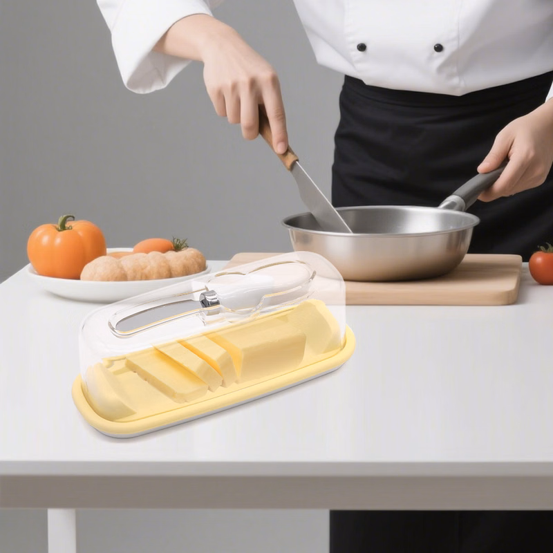Butter Dish with Lid and Knife