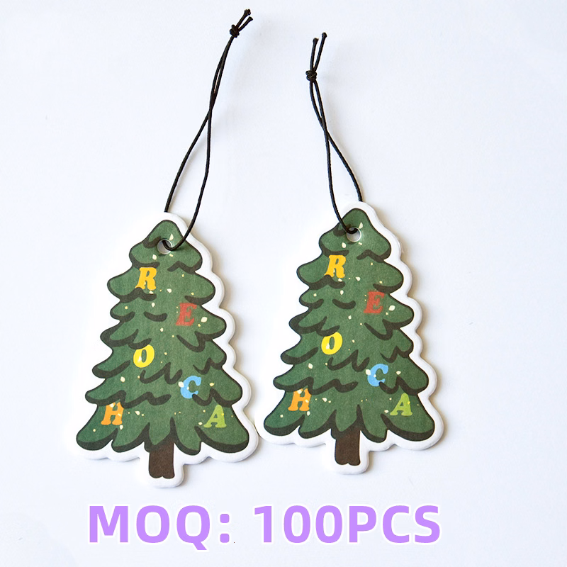 Christmas Tree Full Color Paper Air Freshener up to 10 sq inches