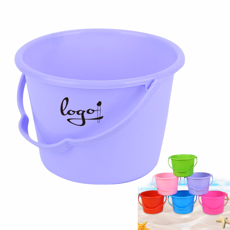MOQ50 Small Kids Plastic Beach Sand Play Bucket With Handle