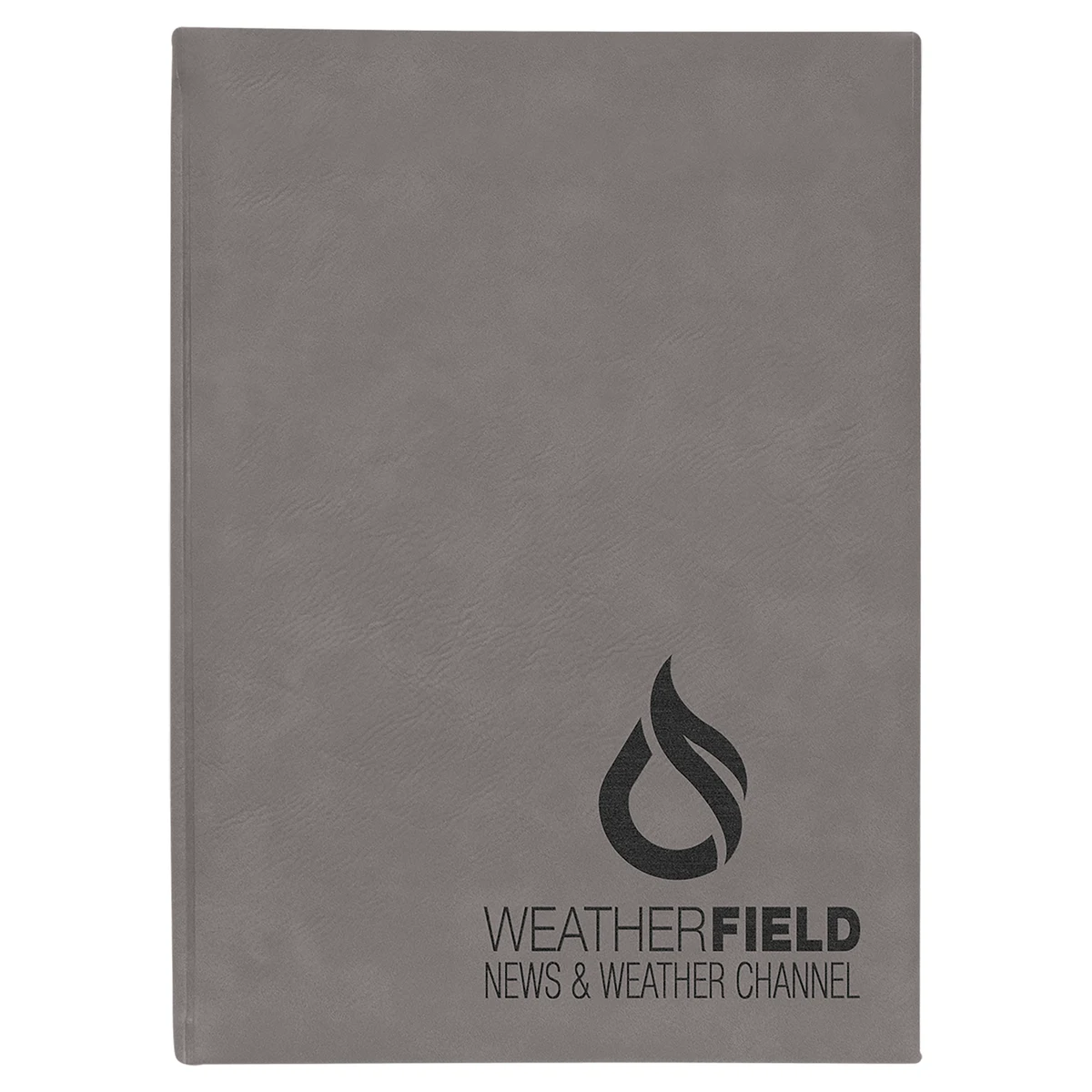 7" x 9 3/4" Gray Leatherette Journal-Lined Paper 1