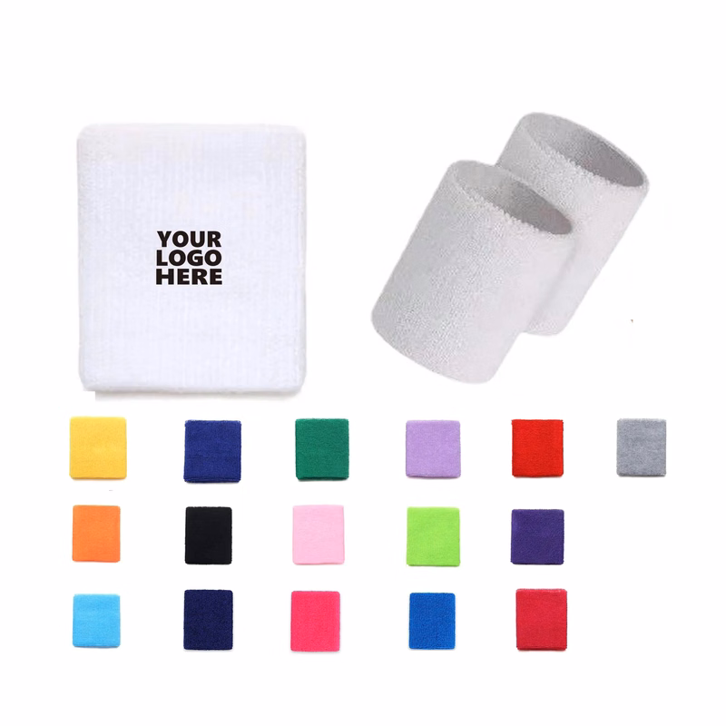 Moq 50 Pairs Sports Elastic Wrist Guard Breathable Sweatband