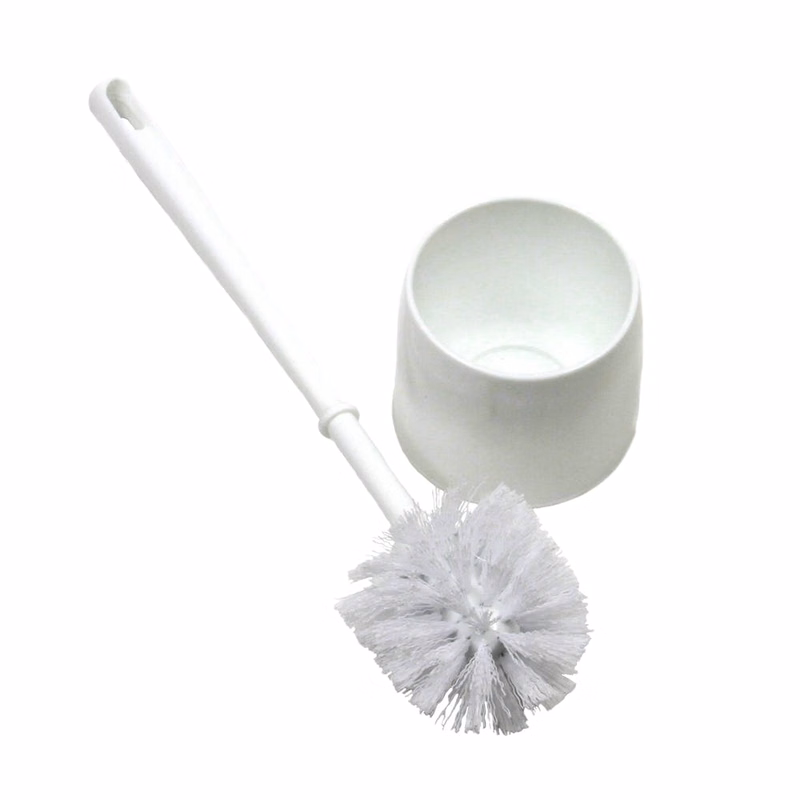 Toilet Brush with Caddy - White 15"