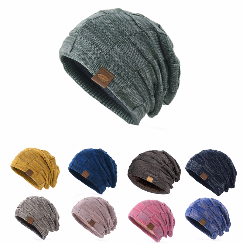 Winter Knit Beanie for Guys, Lined and Thick for Comfort