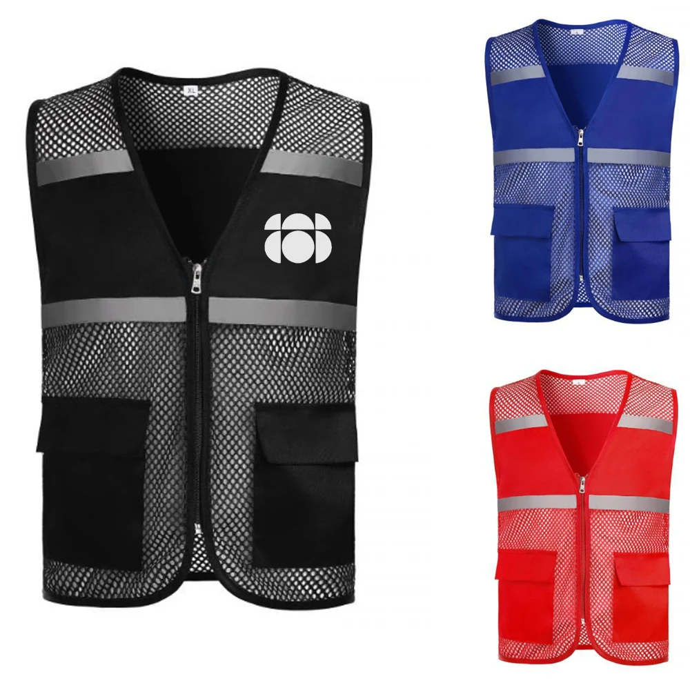 Double Pocket Reflective Strip Advertising Vest 1