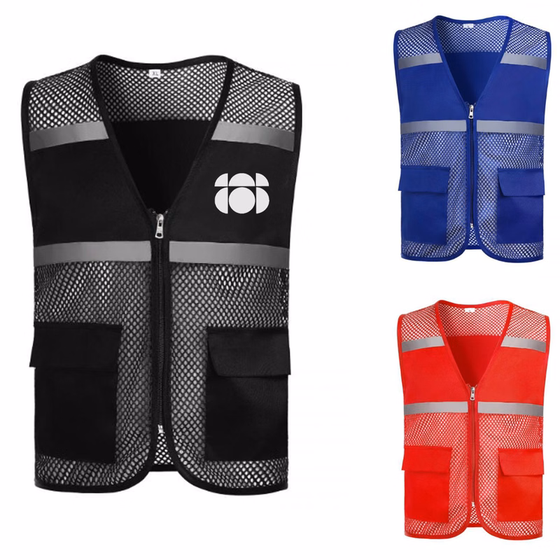 Double Pocket Reflective Strip Advertising Vest