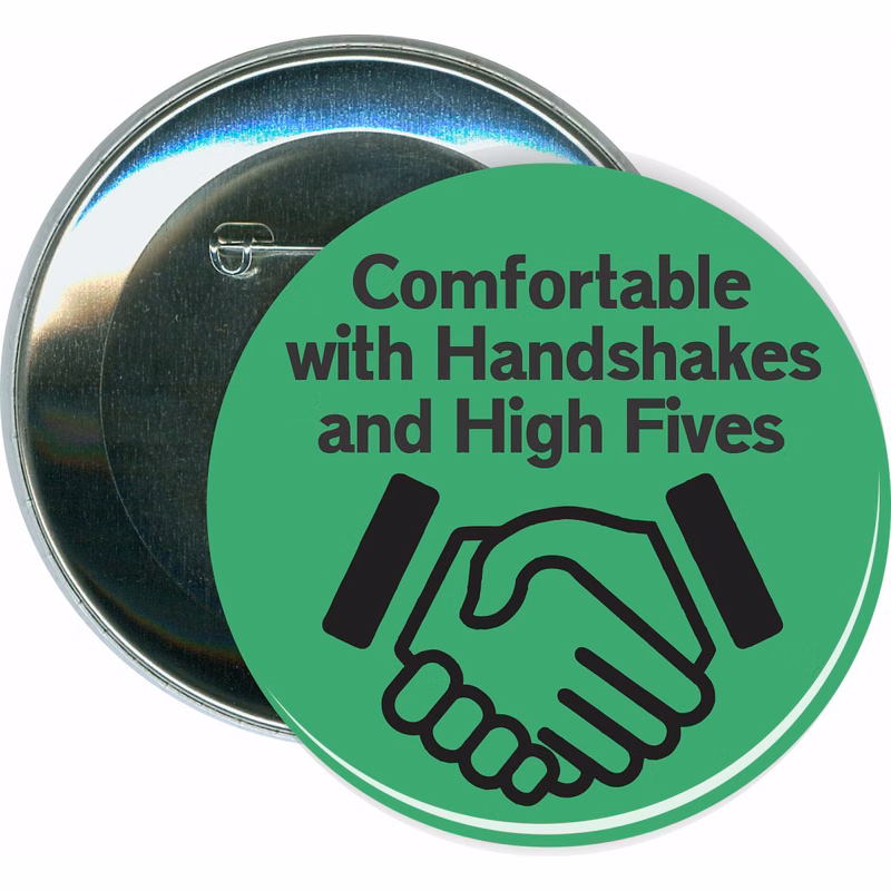 Comfortable with Handshakes, COVID-19, Event Button