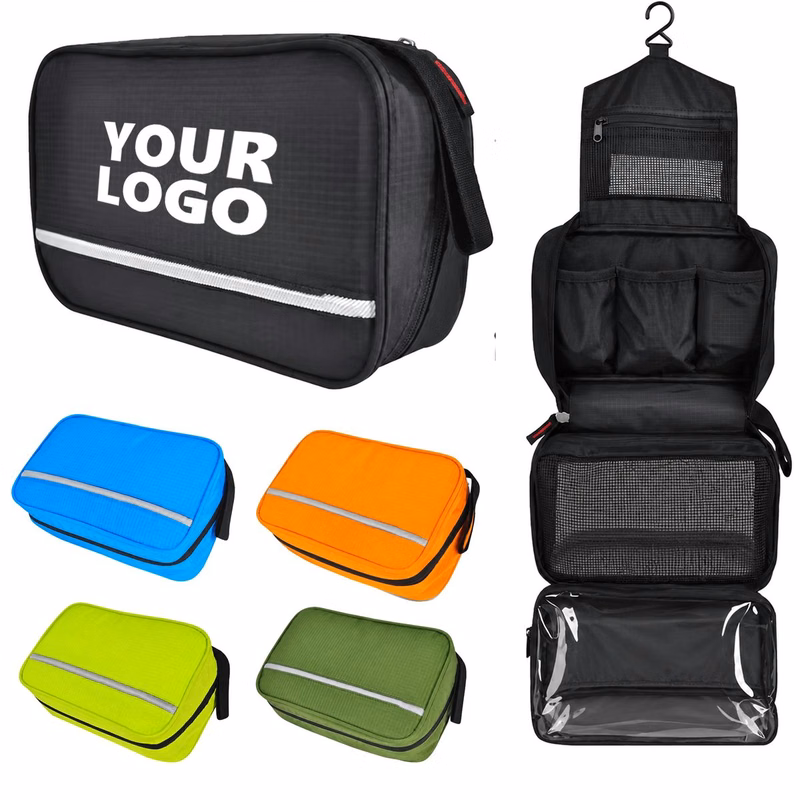 Multifunction Hanging Toiletry Bag With Wet-Dry Storage