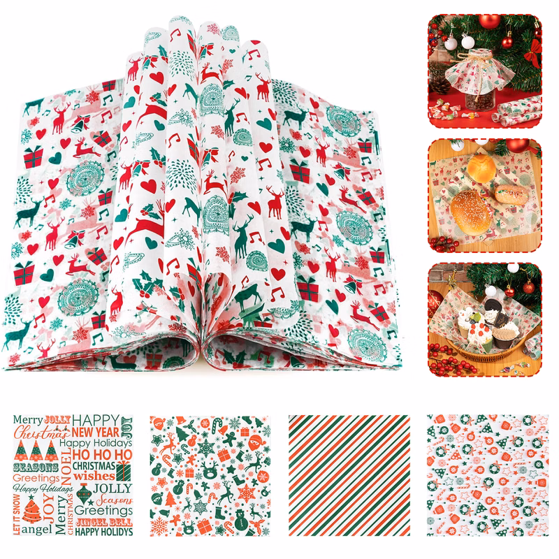 Christmas Wax Paper for Food