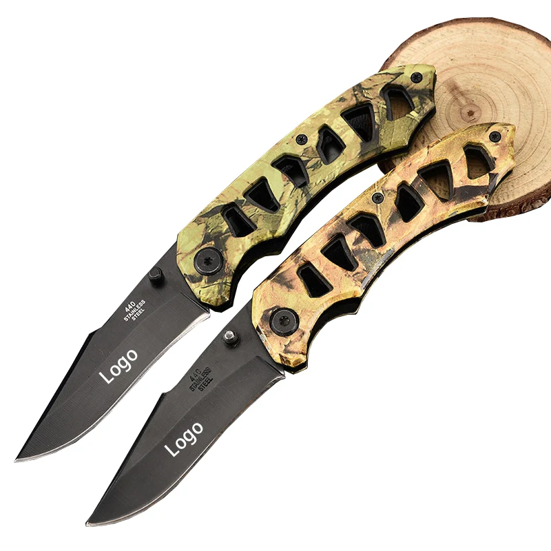 Camouflage Stainless Steel Folding Pocket Knife 1