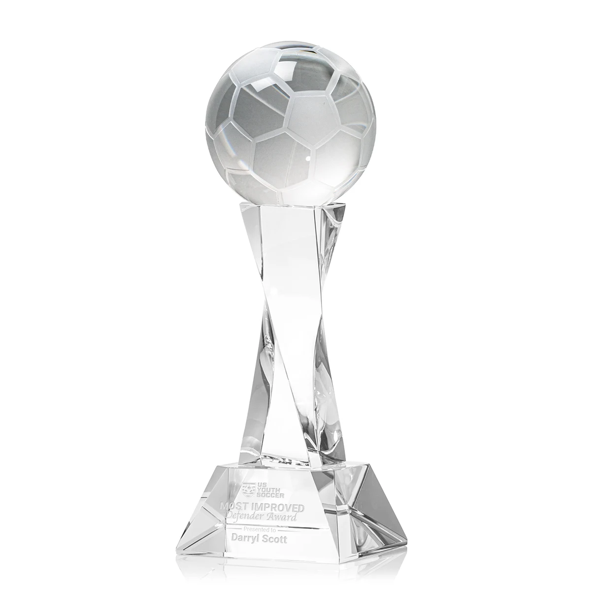 Soccer Ball Award on Langport Base - Clear 1
