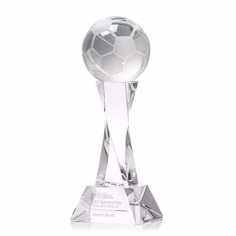 Soccer Ball Award on Langport Base - Clear