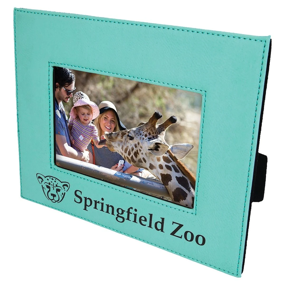 Teal Blue Laserable Leatherette Photo Frame (4" x 6") 1