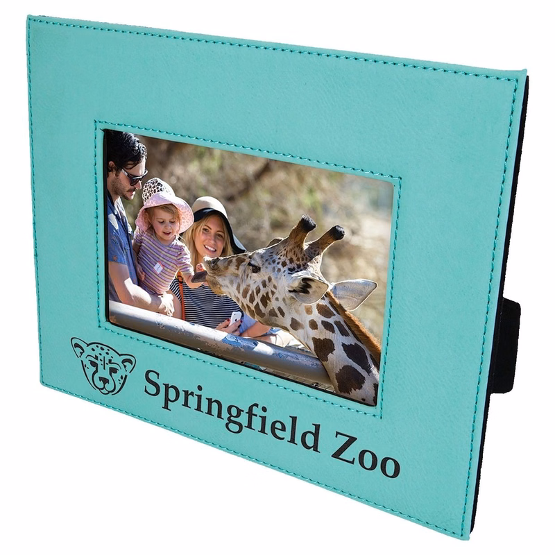 Teal Blue Laserable Leatherette Photo Frame (4" x 6")