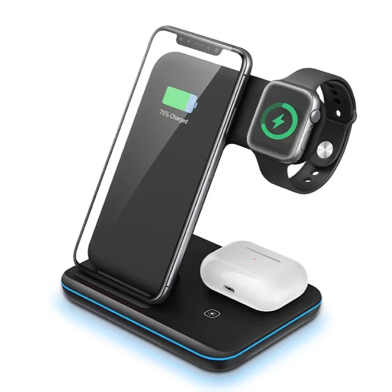 3 in 1 15W Fast Wireless Charger Station 1