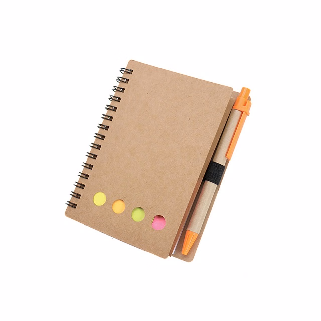 Kraft Note Book w/ Ballpen & Stickynote