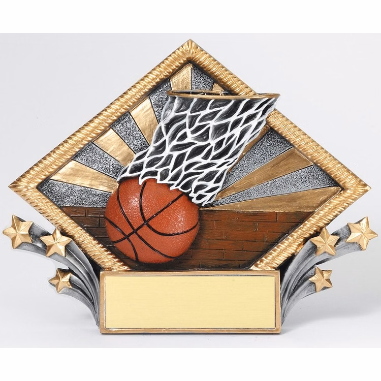 Basketball Diamond Shape Plate Awards