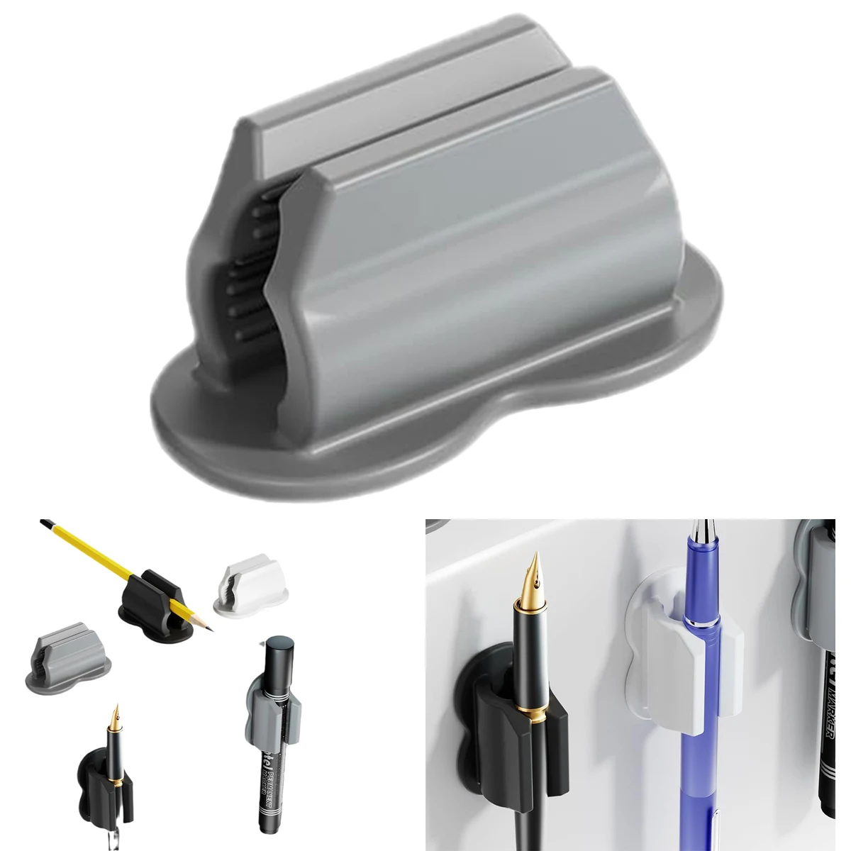 Pen Holder, Adhesive Pencil Pen Holder for Desk & Wall 1