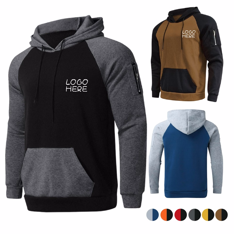 Men Long Sleeve Hooded Sweatshirt
