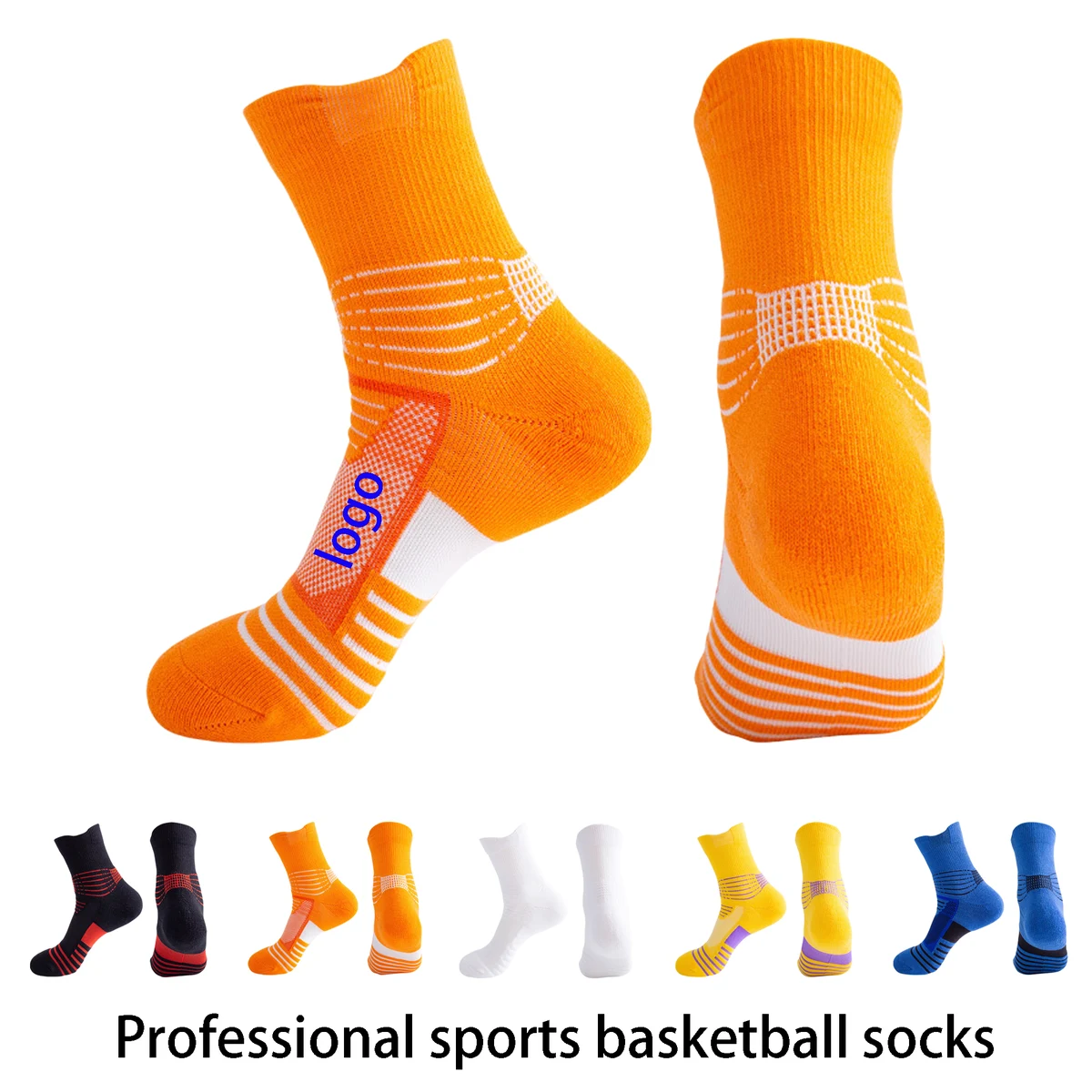 Professional Custom Logo Basketball Socks - Moisture Wicking & Foot Protection 1