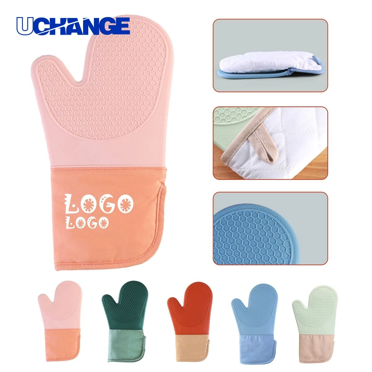 Kitchen Heat Protection Mitts Set 1