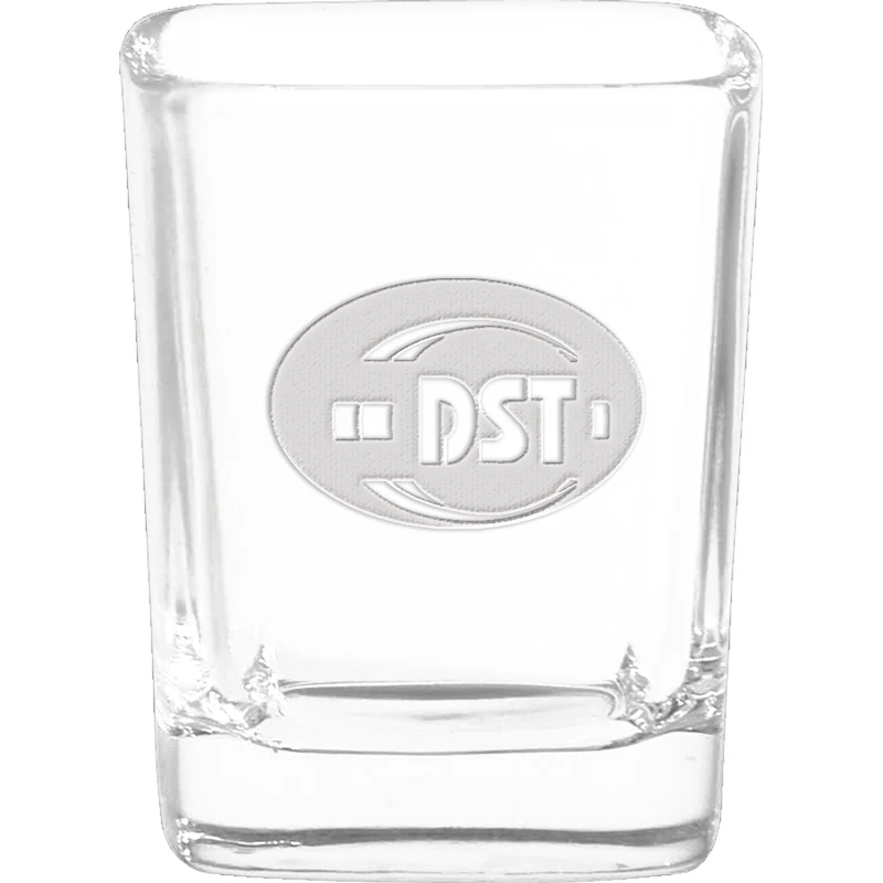 2.25 oz. Square Shot Glass - Deep Etched 1