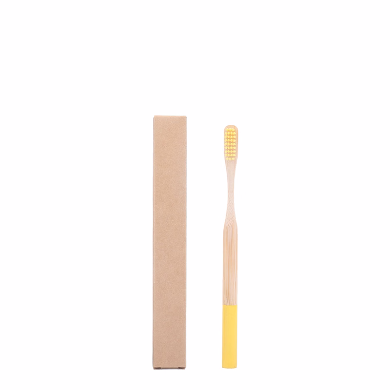 Round Handle Bamboo Toothbrush w/Accent