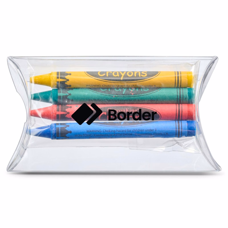 4" Pillow Box of Assorted Crayons