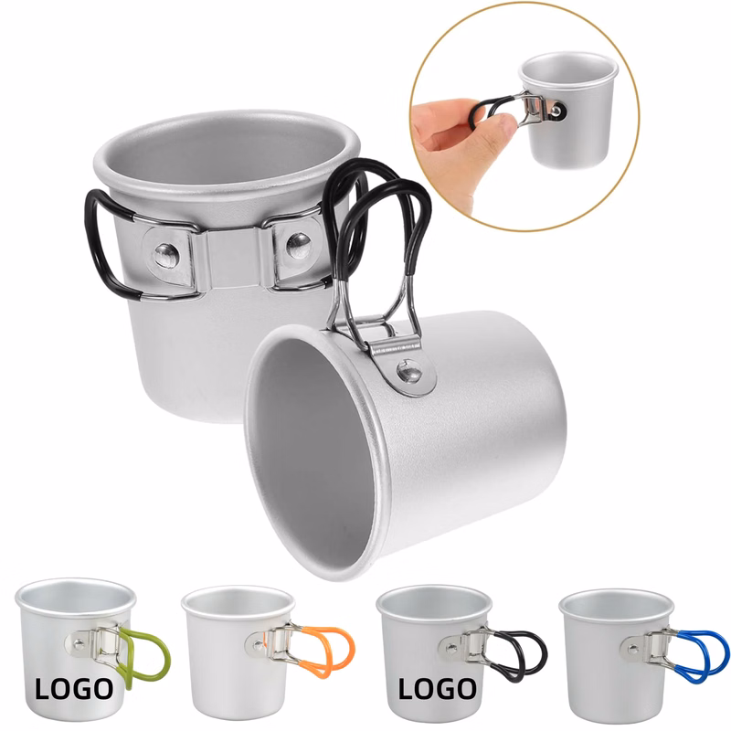 MOQ 5oz Lightweight Outdoor Collapsible Aluminum Alloy Cup