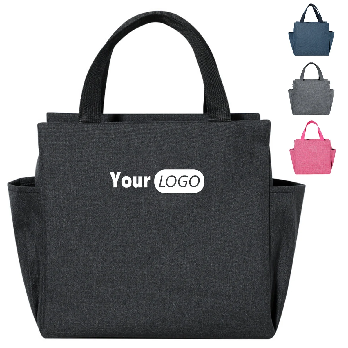 Oxford Large Capacity Lunch Bag With Insulated Double Pockets 1