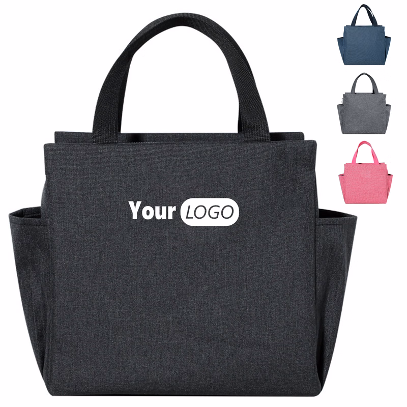 Oxford Large Capacity Lunch Bag With Insulated Double Pockets