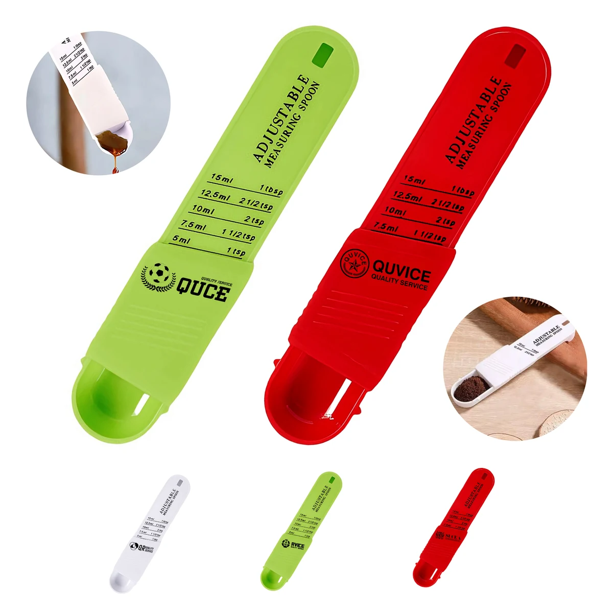 Kitchen Cooking Plastic Adjustable Measuring Spoon For Dry And Liquid 1