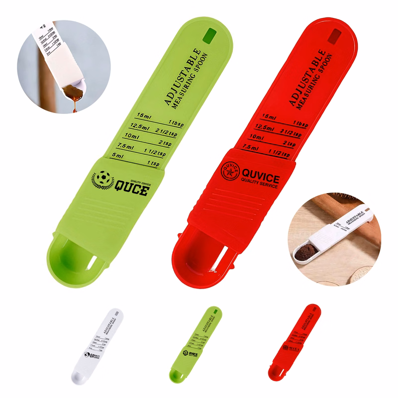 Kitchen Cooking Plastic Adjustable Measuring Spoon For Dry And Liquid