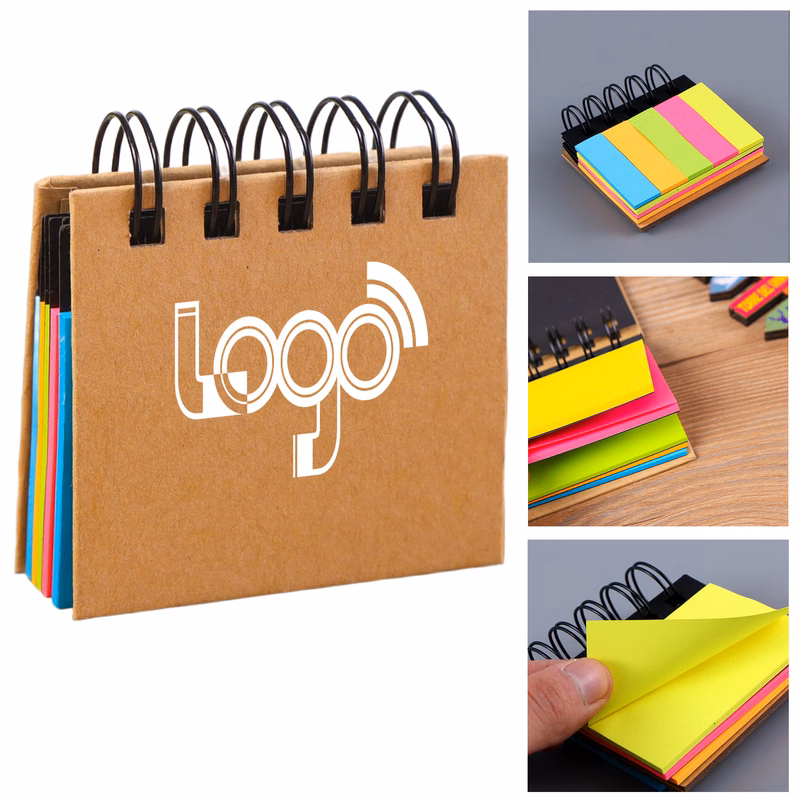 Customizable YO Design Mini Notebook with 5 Color Index Stickers