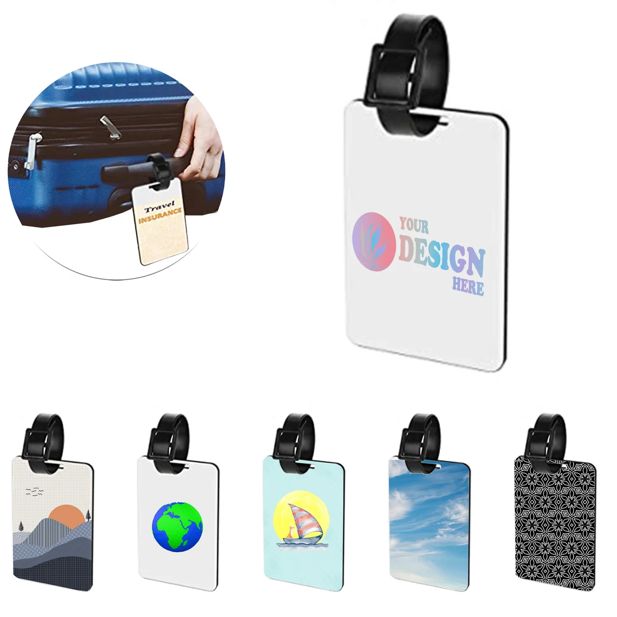 Eco Friendly Wood luggage Tag 1
