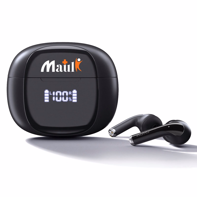 Calcini® TWS Earbuds with Charging Case and LED Power Display