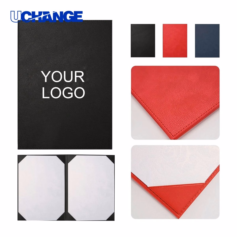 A4 Leather Diploma Holder Organizer with Core Fixing