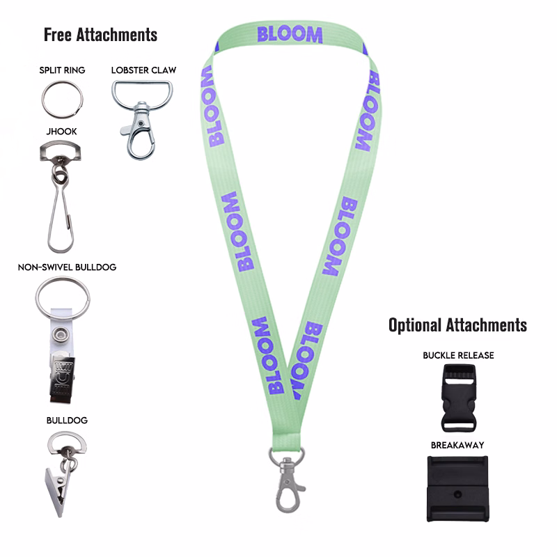5/8" FLAT POLYESTER LANYARD