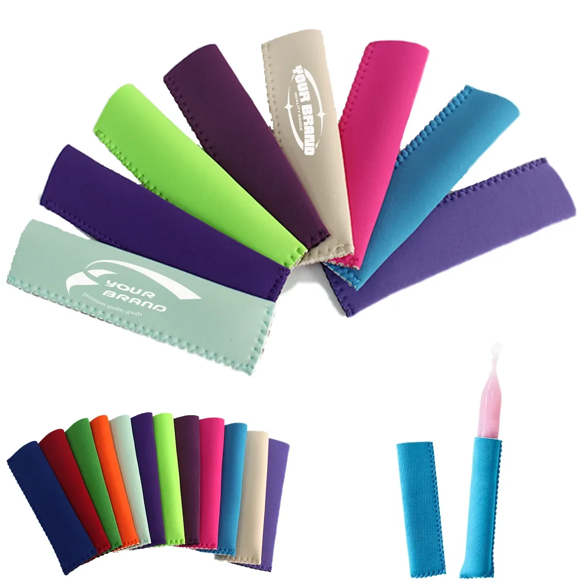 Ice Pop Neoprene Insulator Freezer Popsicle Holder Sleeves 1
