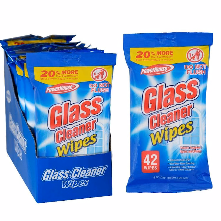 Glass Cleaner Wipes 42ct