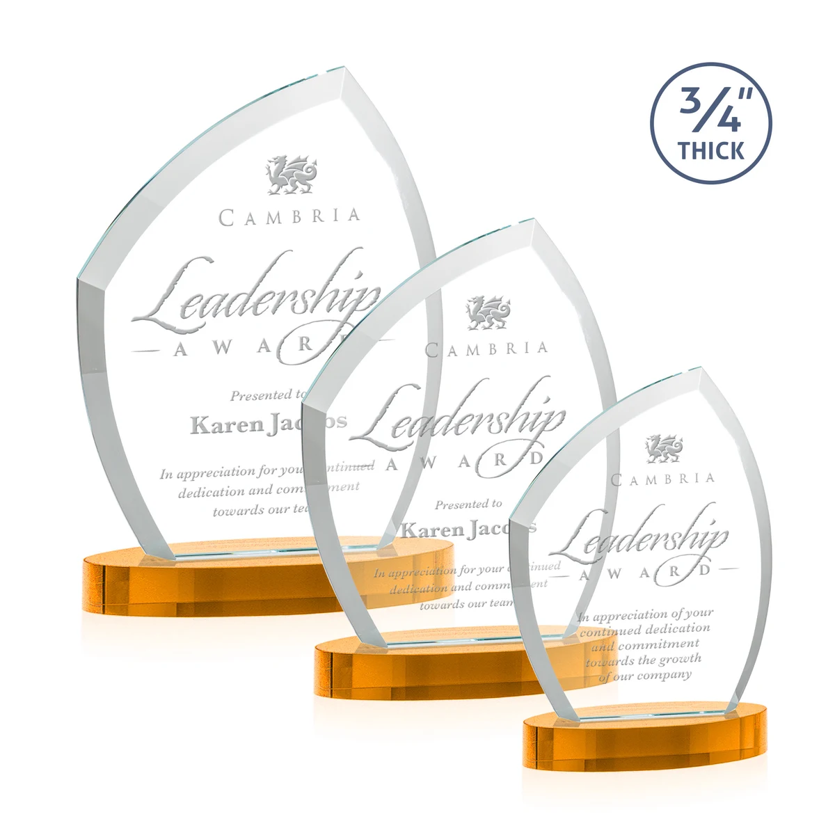 Daltry Award on Alberton Base - Amber 1