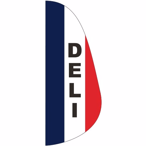 "DELI" Flag 3' x 8' Message Feather Flag