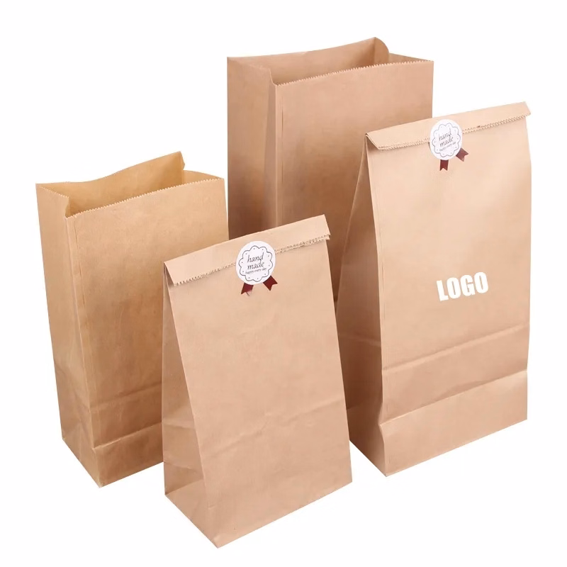 Brown Kraft Paper Bag For Shopping Storage