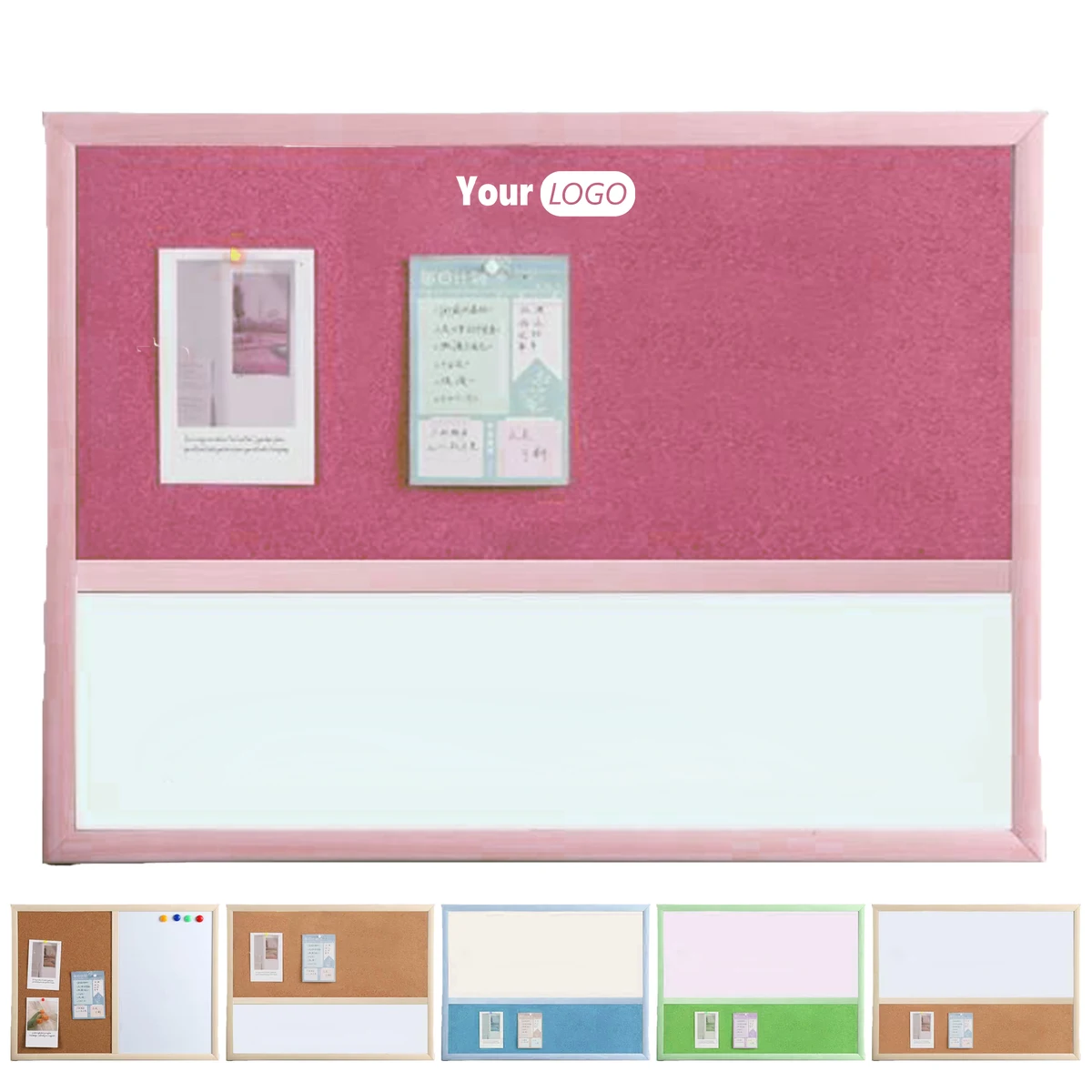 Wood Dual-Function Erase Cork Board For Work And Creativity 1