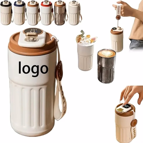 Thermometer Coffee Cup for Commutes, Fitness and Travel
