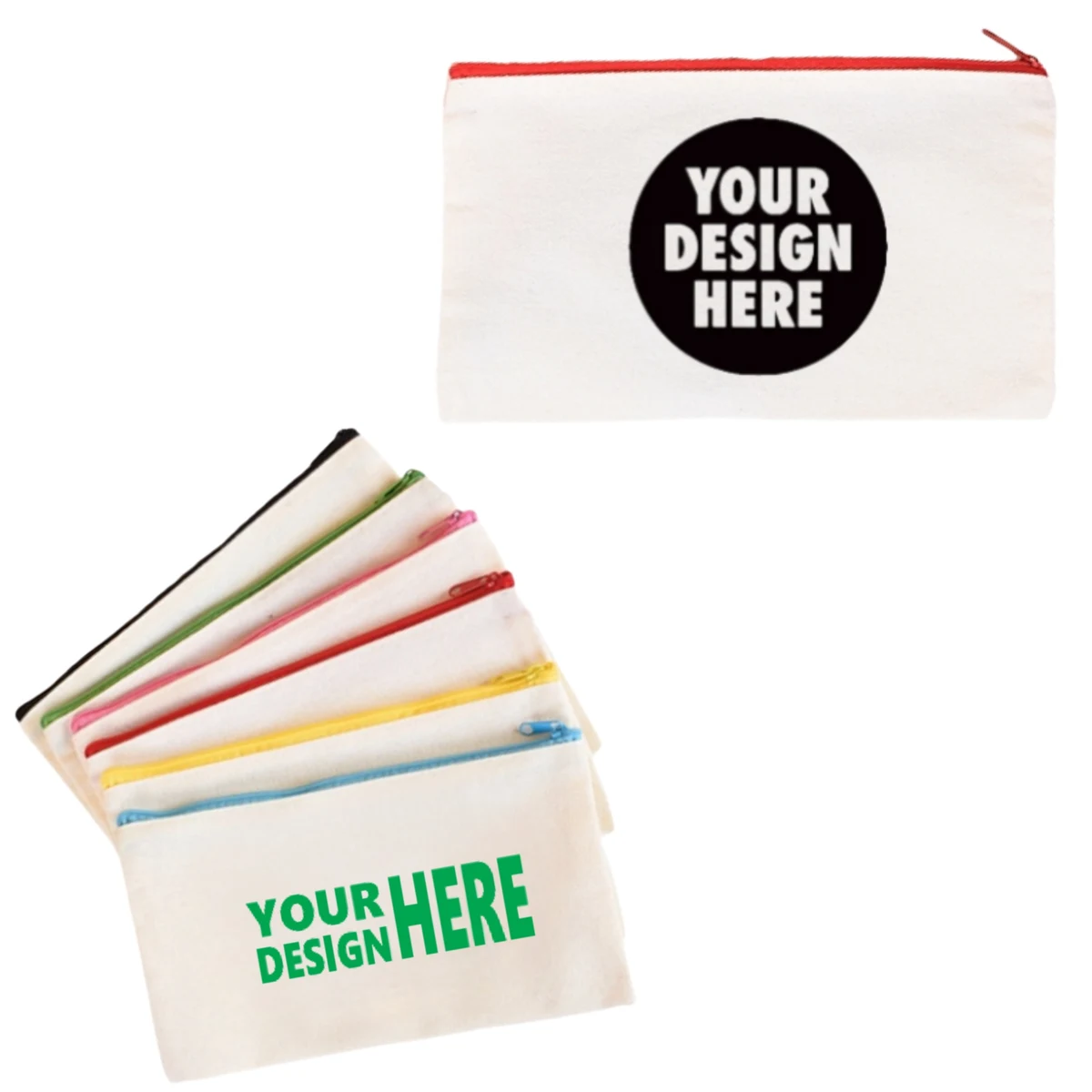 Deluxe Canvas Pencil Bag with an Eye-Catching Zipper 1
