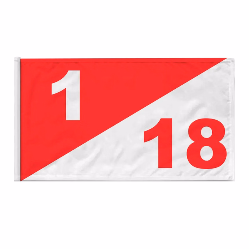 Standard 1/18 Hole Golf Flags - Diagonal